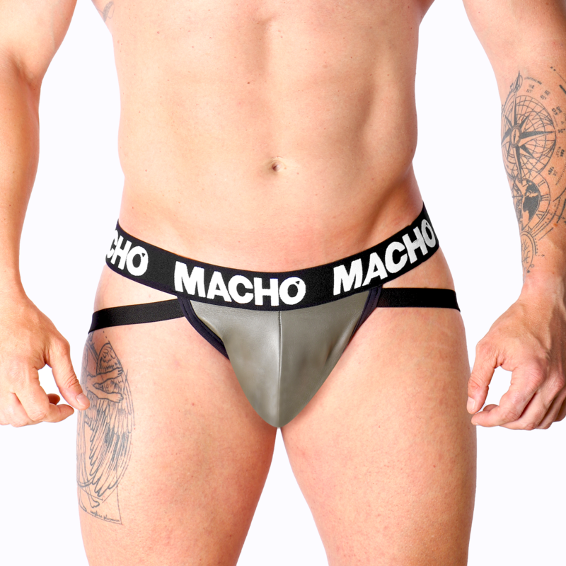 7707303840434 - MACHO - MX27GR JOCK LEDER GRAU BEIGE S