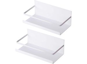 7734759907695 - Jnsongs - 2er Set Magnetisches Regal für Kühlschrank Hängeregal Gewürzregal Küchen Aufbewahrung - Weiß