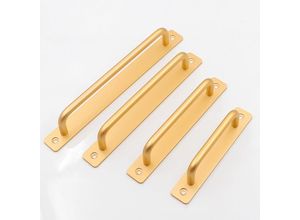 7734759915072 - Jnsongs - 2 Stk Schiebetürgriffe Schiebe Türgriff mit Platte Edelstahl ScheunentGold Griff für Küche Schränke Schlafzimmer Gold - 192mm