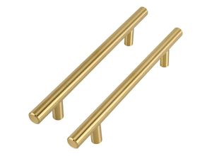 7734759915201 - Jnsongs - 10 Stück Küchengriffe Schrank Schublade Schrank Türgriff für Kleiderschränke Schubladen - Gold 64mm