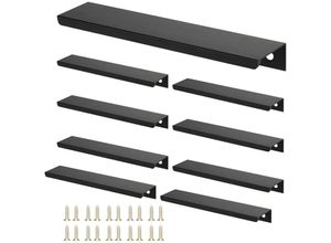 7734759916482 - Jnsongs - 10pcs Versteckter SchrankgriffeSchrank Unsichtbarer Möbelgriff aus Aluminiumlegierung Schubladenknöpfe mit Schrauben für Küchenschränke