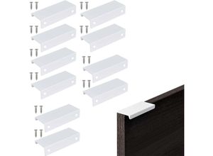 7734759916536 - Jnsongs - 10pcs Versteckter SchrankgriffeSchrank Unsichtbarer Möbelgriff aus Aluminiumlegierung Schubladenknöpfe mit Schrauben für Küchenschränke