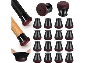 7734759918363 - Jnsongs - 24pcs Stuhlbeinkappen mit Filzpolstern Stuhlbeinschoner Schutzkappen aus Silikon Schützt Böden - Schwarz Violett 19-24mm