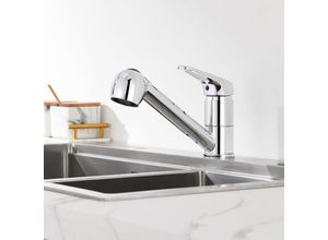 7734759920755 - Jnsongs - Küchenarmatu Chrom Plata Wasserhahn Küchemit 2 Funktionen 360° Schwenkbar Küchenarmatur mit Ausziehbare Brause