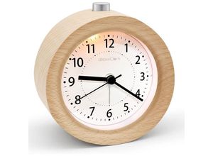 7739196326641 - Morgenwecker mit Schlummermodus obenClock Nano-Wecker aus Holz tickt nicht analoger Wecker mit klassischen Nadeln Nachtlicht batteriebetrieben 7739196326641 - Morgenwecker mit Schlummermodus obenClock Nano-Wecker aus Holz tickt nicht analoger Wecker mit klassischen Nadeln Nachtlicht batteriebetrieben
