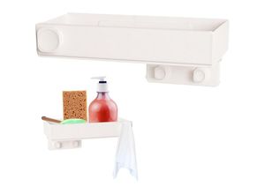 7739196888729 - Shining House - Küchenspüle-Schwammhalter-Organizer – hängender Organizer ohne Bohren Aufbewahrungsschwammhalter zum Platzieren von Küchenspüle