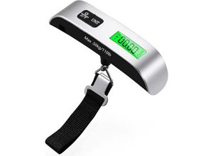 7739196984117 - Shining House - Elektronische Gepäckwaage tragbare Reisekofferwaage Temperaturmessfunktion Tarafunktion max 50 kg 110 lb für Reisen