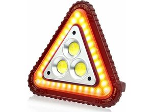 7751577811461 - Tragbares LED-Warndreieck tragbares LED-Arbeitslicht wiederaufladbar über usb Dreieck 4 Modi COB-Scheinwerfer Autoreparatur-Flutlicht 30 w - Lntyq