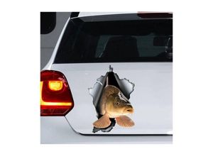 7751577820364 - Stück Karpfen Autoaufkleber Magnet Sticker Laptop Koffer lkw Zubehör Dekoration lustige Stoßstange - Lntyq