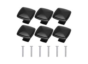 7751577828452 - X quadratische Schrankknöpfe – Mattschwarz – Griffe für Küchenschubladen Schränke Kommoden – Griffe im klassischen Look – Hardware für Heimwerker