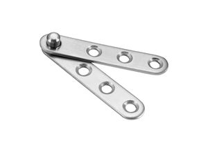 7751577828483 - Lntyq - 10 stücke Pivot Scharnier Tür Schrank Schrank 59mm x 115 mm x 2mm Edelstahl Drehbare 360