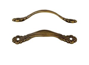 7751577830776 - Lntyq Schubladengriffe Möbelgriffe aus Eisen für Schranktüren Truhen Kommoden Retro-Vintage-Stil Antik-Design Bronze 82x14mm 2er-Set