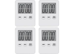 7751577836464 - 4-teiliger digitaler Küchentimer Mini-magnetischer LED-Küchentimer Countdown zum Kochen Spielen Garen Trainieren - Lntyq