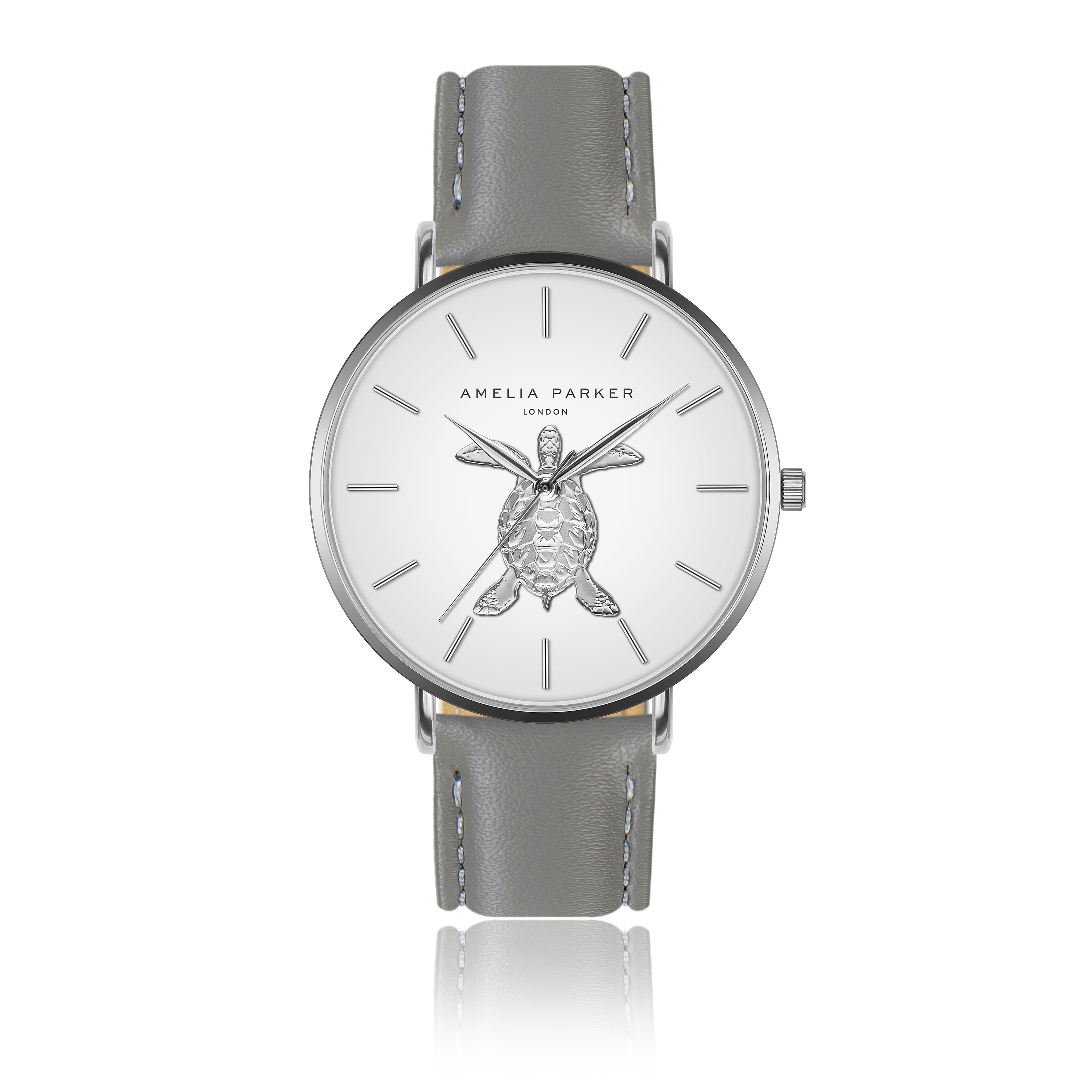 7753311732261 - Lederuhr Frau Sand Turtle Grey