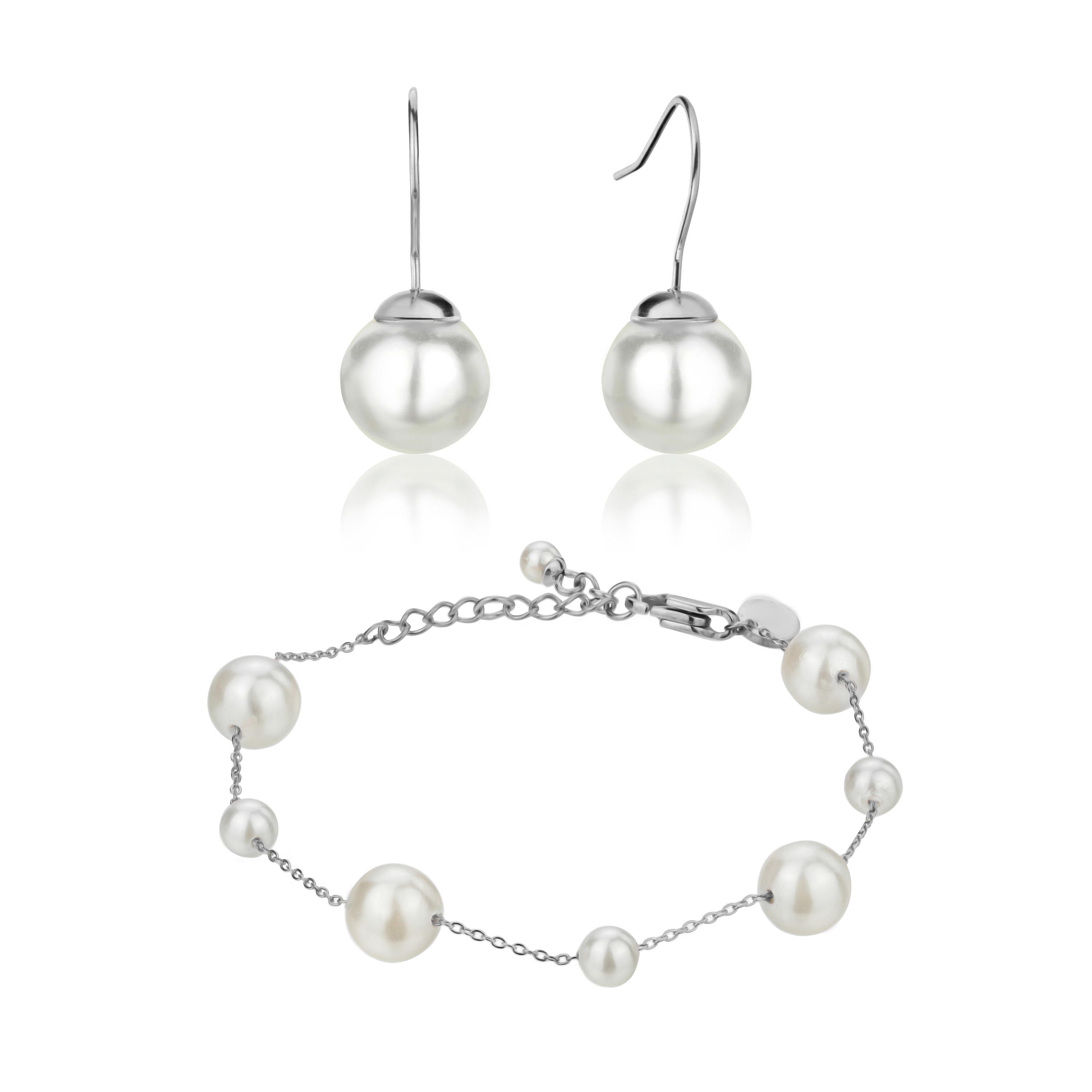 7756612569369 - Armband und Ohrringe für Frauen Linda Pearl