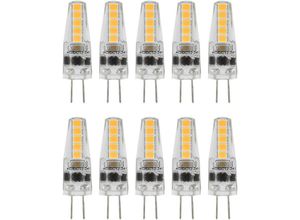 7775157738788 - SJLERST Fafeicy 10 Stück G4 10 LED Silikon Glühbirnen 2W 3000K 200lm AC 12‑24V Bi Pin Sockel Dimmbare Glühbirnen 360-Grad-Wärmeableitung für