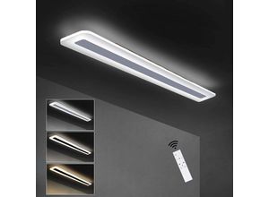 7807447048762 - ZMH - led Deckenleuchte Panel dimmbar mit Fernbedienung weiße Bürolampe aus Metall und Acryl moderne Wohnzimmerlampe flache Deckenlampe geeignet auch