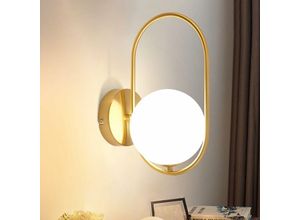 7811081204248 - Wandleuchte Innen Wandlampe Moderne aus Glas Flurlampe Gold G9 Bettlampe Nachtlampe Kreatives Design Wandbeleuchtung für Treppenhaus Wohnzimmer