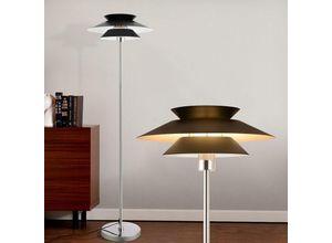 7837988478414 - Stehlampe Wohnzimmer Schwarz Stehleuchte Modern E27 1 Flammig mit Fußschalter Vintage Standlampe Metall Design Elegante Standleuchte für Schlafzimmer