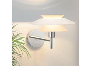 7837988479190 - Wandleuchte Innen Wandlampe Modern G9 Weiß Wandbeleuchtung Metall Design Kreative Flurlampe Wand für Treppenhaus Flur Küche Schlafzimmer Wohnzimmer