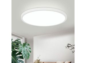 7837988566524 - Deckenlampe led Deckenleuchte Schlafzimmer - Ø30cm Schlafzimmerlampe Flach Badezimmerlampe 6000K Küchenlampe 18W Badezimmer Deckenbeleuchtung IP44