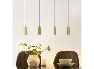 7837988568290 - Pendelleuchte Esstisch Hängeleuchte 4 Flammig - Modern Industrial Hängelampe Gu10 Gold Schwarz Metall Esstischleuchte für Wohnzimmer Küche Café