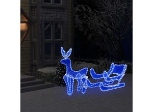 7860987286827 - Weihnachtsbeleuchtung Rentier und Schlitten mit Mesh 432 LEDs