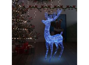 7860987369094 - Sweiko - LED-Rentier xxl Acryl Weihnachtsdeko 250 led 180 cm Blau