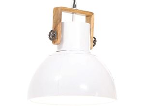 7860987379734 - Sweiko - Hängelampe Industriestil 25 w Weiß Rund 40 cm E27