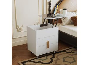 7891280151079 - Okwish - Nachttisch mit USB-Ladeschnittstelle inklusive Hubtisch bewegliches Flaschenzug-Design Schlafzimmer-Nachttisch Wohnzimmerschrank mit 7891280151079 - Okwish - Nachttisch mit USB-Ladeschnittstelle inklusive Hubtisch bewegliches Flaschenzug-Design Schlafzimmer-Nachttisch Wohnzimmerschrank mit