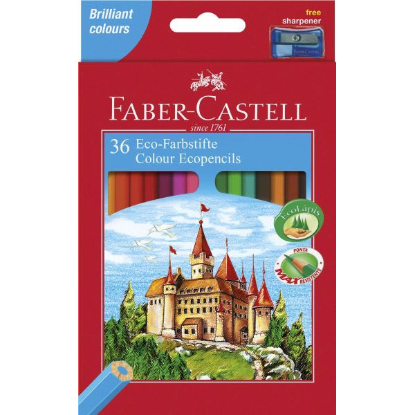 7891360580041 - Buntstifte Castle 36-farbig sortiert 7 x 175mm mit Spitzer 36 Stück