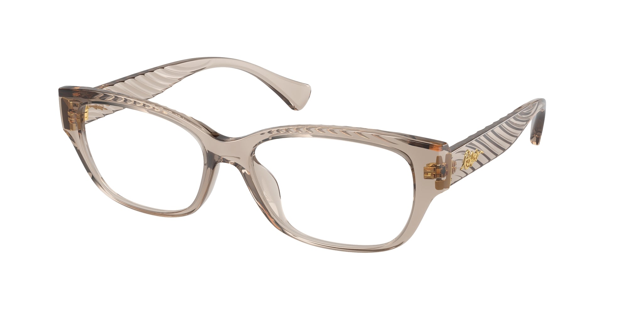 7895653287686 - Frau RA7165U  5802 Rahmen von BRILLEN Injiziert Beige Transparent Kreisel Normal