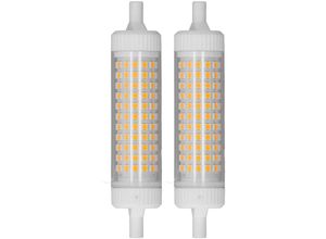 7906815629715 - Eosnow - 2 Stück R7S LED-Glühbirne 118 mm dimmbar 15 w 154 LEDs doppelseitiges Flutlicht für Zuhause Nachtwerbung Beleuchtung 220 v warmes