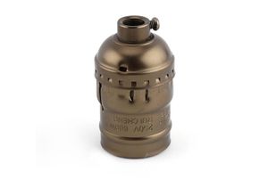 7906815714725 - Eosnow Retro E27 Lampenstnder Lampenfassung Sockel Messing Antik ohne Schalter und Kabel