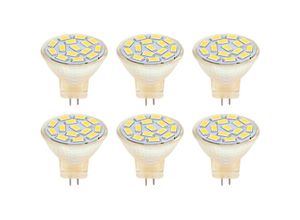 7906815714978 - Eosnow - 6 Stück GU4 LED-Lampe 270 lm 15 led Energiesparlampe MR11 Schienenlampenperlen 12 v 3 w warmes Licht 3000 k