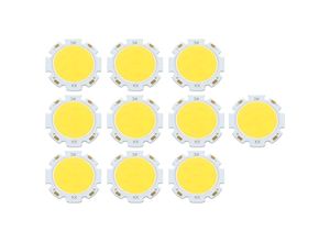 7906815715128 - Rosvola - Eosnow 10pcs Round cob 3W High Power led Chip Bulb Lamp Light Natural WhiteMbel & Wohnen Beleuchtung Leuchtmittel