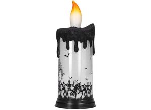 7906815728814 - Eosnow - Halloween Schneekugel Kerzen Licht led Terrorist Dekoration Elektronische Kerzenlampe für Party UrlaubTanzendes Skelett