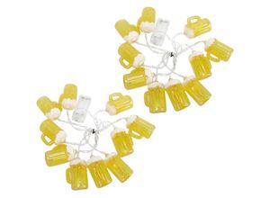 7906815729552 - 2 Stück Bier-Lichterkette 18 m 10 LEDs für Feiertage Partys dekorative Lichterketten für drinnen und drauen - Eosnow