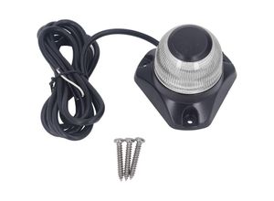 7906815747730 - Eosnow - Boot-Navigationslicht led IP67 wasserdicht blendfrei faltbar Hecklicht für Boote DC10-30 v 3 w Wei 3 nm 120 lm