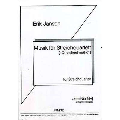 7907002083211 - MUSIK FUER STREICHQUARTETT - ONE SHEET MUSIC