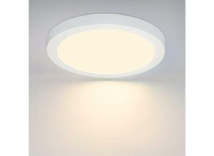 7946976469096 - Led Deckenleuchte Flach Deckenlampe - Modern Led Lampe Weiß lampe 18W IP44 Wasserfest für Küche Büro Wohnzimmer Badezimmer Flur Ø225CM 3000K - ZMH