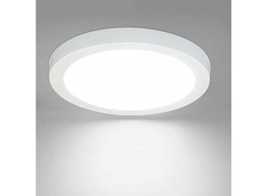 7946976469232 - ZMH Led Deckenleuchte Flach Deckenlampe - Modern Led Lampe Weiß lampe 18W IP44 Wasserfest für Küche Büro Wohnzimmer Badezimmer Flur Ø225CM 5000K