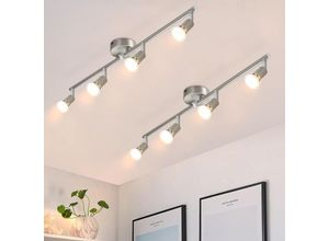 7979995382862 - Led Deckenstrahler Wand Deckenleuchte Modern Deckenlampe GU10 Deckenspot Schwenkbar 350°Drehbar Wandstrahler Spot Decke Wohnzimmer Schlafzimmer Flur