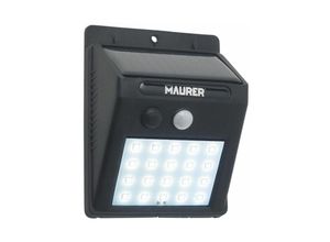 8000071815482 - Maurer - Solar-LED-Wandleuchte 200 Lumen IP65 mit Bewegungssensor und Dämmerung