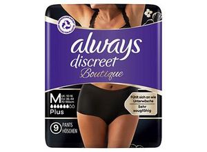 8001841543680 - always - Höschen Discreet Boutique Größe M 9 Stück in Schwarz St Inkontinenzslip