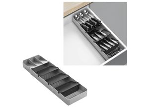 8002523632203 - Metaltex Uni-Fit Besteck-Organizer Verstellbarer Besteckkasten Maße (B x H) 15 x 6 cm