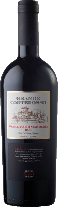 8003295008449 - Rotwein PRIMITIVO DI MANDURIA DOC Grande Corterosso von Contri Spumanti 6 Flaschen Sparpaket mit je 075l