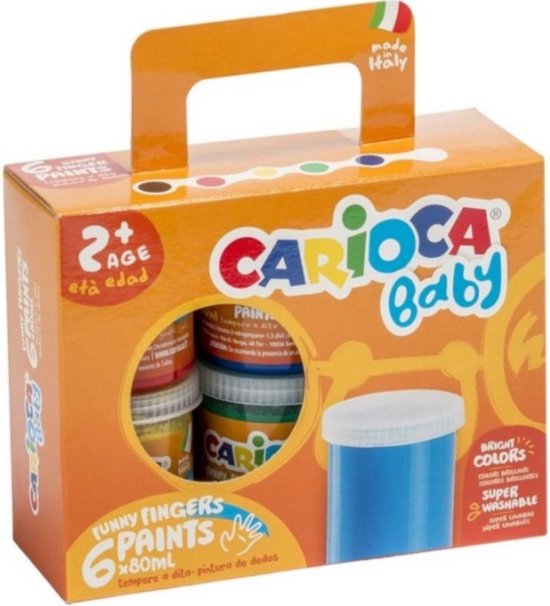 8003511000325 - CARIOCA Baby-Fingerfarben - 6 x 80ml
