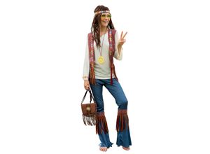 8003558071128 - Hippie-Kostüm Love & Peace für Damen 8003558071128 - Hippie-Kostüm Love & Peace für Damen