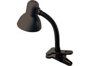 8003910100077 - Velamp - Schwarze Tischlampe mit Clip E27 Sockel Charleston Modell